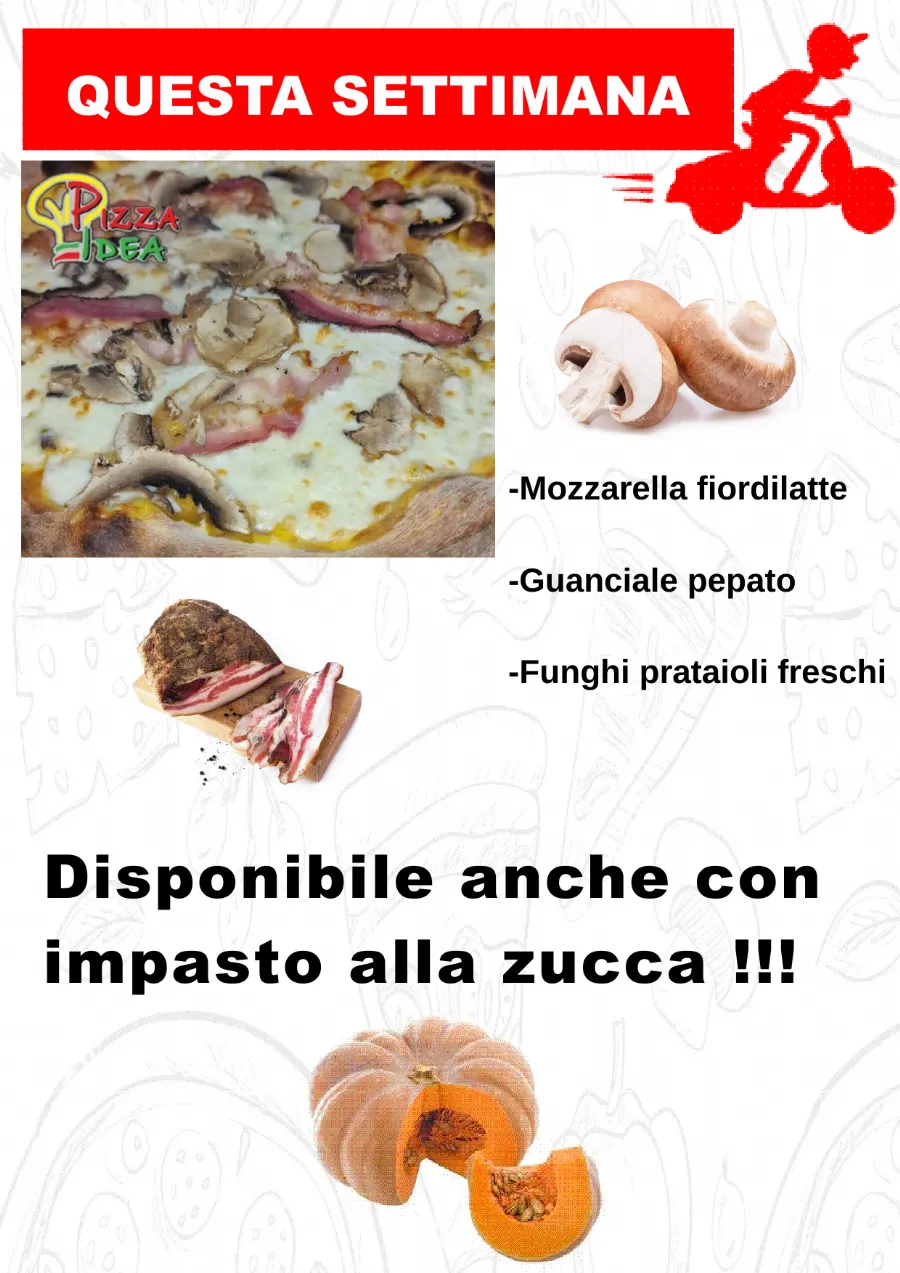 Listino online : Menu Nuovo listino Pizzaidea Ceggia